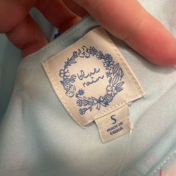 blue rain mini romper - Picture 2 of 3